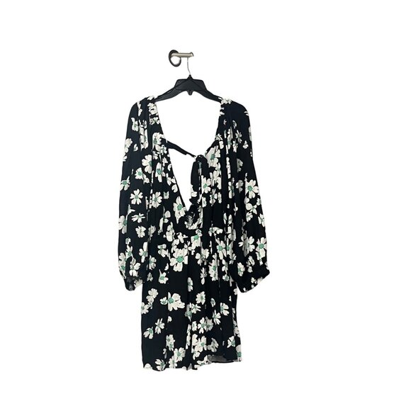 TopShop Elasticated Channel Long Sleeve Romper In Multi Floral, XL - Picture 13 of 13